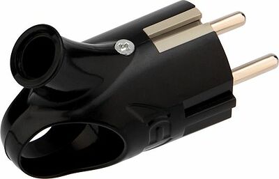 REXANT 11-8953 Вилка Евро угловая с з/к 16А с кольцом черная REXANT