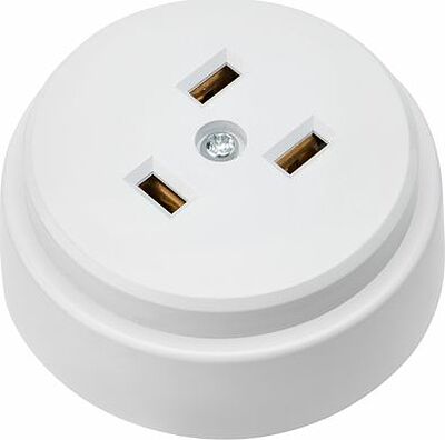REXANT 11-8984 Розетка РШ для электрической плиты 32А, 250В, 2Р+РЕ (ОУ) белая REXANT