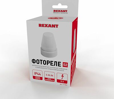 REXANT 11-9201 Фотореле 02 5-50Лк, 10А, IP44 REXANT