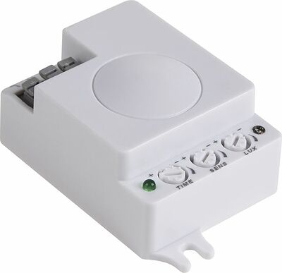 REXANT 11-9217 Датчик движения потолочный микроволновый ДДПМ 02, 180 (гориз)/360 (верт), 1200 Вт, 3-2000 Лк, 1-8 м, 10-720 сек. 5,8 ГГц REXANT