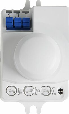 REXANT 11-9218 Датчик движения настенно-потолочный микроволновый ДДНПМ 01, 180°/360º, 1200Вт, 3-2000Лк, 3-6м, 10-720 сек. 5,8ГГц REXANT