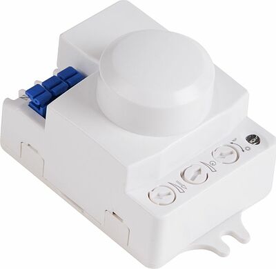 REXANT 11-9218 Датчик движения настенно-потолочный микроволновый ДДНПМ 01, 180°/360º, 1200Вт, 3-2000Лк, 3-6м, 10-720 сек. 5,8ГГц REXANT