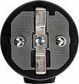 REXANT 111-003 Вилка влагозащищенная угловая, с/з, 16А, IP44 каучук, черная REXANT