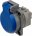 REXANT 111-008 Розетка влагозащищенная панельная с крышкой 1 гнездо, 2Р+РЕ, с/з, с/у, 16А, IP54, серая REXANT REXANT 111-008 Розетка влагозащищенная панельная с крышкой 1 гнездо, 2Р+РЕ, с/з, с/у, 16А, IP54, серая REXANT