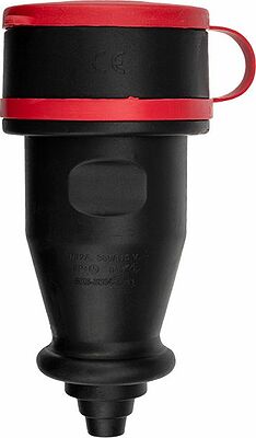 REXANT 111-012 Розетка влагозащищенная переносная с крышкой 1 гнездо, 3Р+РЕ, 32А, IP44, каучук, черная REXANT