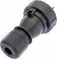 REXANT 111-013 Вилка влагозащищенная прямая 2P+РE, 16А, IP68, серая REXANT