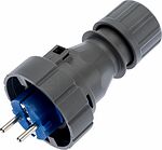 REXANT 111-013 Вилка влагозащищенная прямая 2P+РE, 16А, IP68, серая REXANT