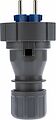 REXANT 111-013 Вилка влагозащищенная прямая 2P+РE, 16А, IP68, серая REXANT