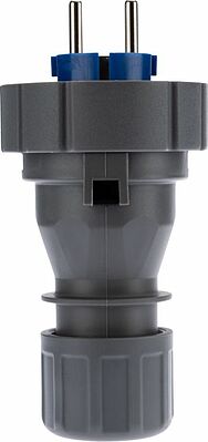 REXANT 111-013 Вилка влагозащищенная прямая 2P+РE, 16А, IP68, серая REXANT
