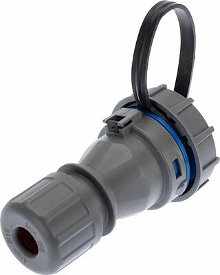 REXANT 111-121 Розетка влагозащищенная кабельная переносная 1 гнездо, 2Р+РЕ, 16А, IP68, серая REXANT