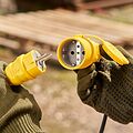 REXANT 111-122 Розетка влагозащищенная переносная с крышкой 1 гнездо, с/з, 16А, IP54, каучук, желтая REXANT REXANT 111-122 Розетка влагозащищенная переносная с крышкой 1 гнездо, с/з, 16А, IP54, каучук, желтая REXANT