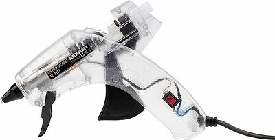 REXANT 12-0107 Пистолет клеевой, 60Вт, Ø11мм, ПРОЗРАЧНЫЙ корпус, с кнопкой, блистер REXANT