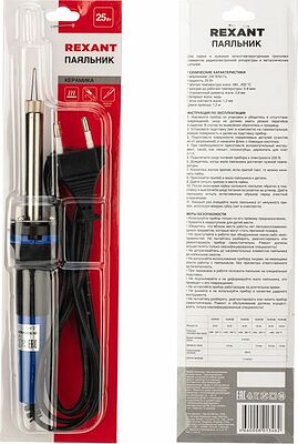 REXANT 12-0121 Паяльник долговечное жало, серия МАСТЕР, 25Вт, 230В, блистер REXANT