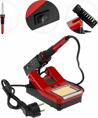 REXANT 12-0150 Паяльная станция (паяльник), модель R8906, с цифровым управлением, 48Вт, 230В, 160-480°C, ЖК дисплей REXANT