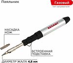 REXANT 12-0185 Паяльник-горелка, газовый, 15мл, с регул. пламени, 2 насадки, блистер REXANT