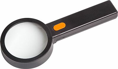 REXANT 12-0407 Лупа ручная, увеличение 2х/6х, ø90мм, с подсветкой, черная REXANT