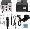 REXANT 12-0723 Паяльная станция (паяльник + фен), модель R852, компрессорная, 100-480°C REXANT