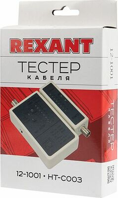 REXANT 12-1001 Тестер кабеля RJ-45/RJ-12/ RJ-11/BNC 5248 REXANT