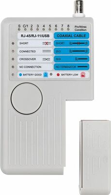 REXANT 12-1003 Тестер кабеля универсальный 5 в 1 RJ-45+RJ-11/RJ-12+1394+USB+BNC 3468 REXANT