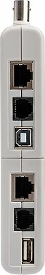 REXANT 12-1003 Тестер кабеля универсальный 5 в 1 RJ-45+RJ-11/RJ-12+1394+USB+BNC 3468 REXANT