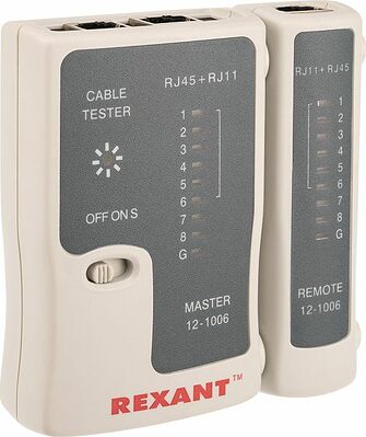 REXANT 12-1006 Тестер кабеля RJ-45+RJ-11/RJ-12 468 REXANT