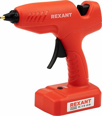 REXANT 12-1553 Пистолет клеевой, 60Вт, Ø11мм, ЭКСПЕРТ, аккумуляторный, коробка REXANT