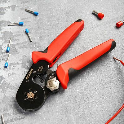 REXANT 12-3210-1 Кримпер HT-10-6 для обжима штыревых наконечников 0,08-10,0мм² с регулятором прижимного усилия REXANT
