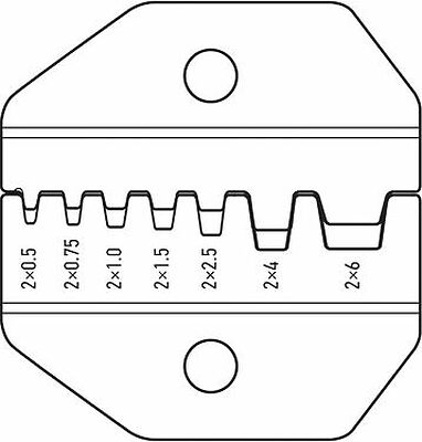 REXANT 12-3222 Кримпер HT-5-26TW для обжима двойных штыревых наконечников 2x(0,5-6,0)мм² REXANT