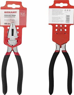REXANT 12-4612-1 Плоскогубцы комбинированные 180мм, обливные рукоятки REXANT 