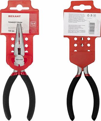 REXANT 12-4617-1 Тонкогубцы 160мм, обливные рукоятки REXANT 