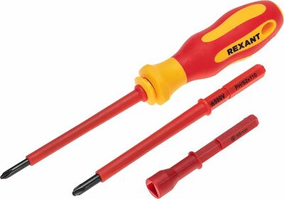 REXANT 12-4773-3 Набор отверток диэлектрических, 14 предметов REXANT