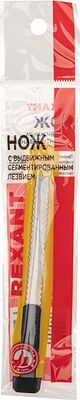 REXANT 12-4905 Нож с сегментированным лезвием 9мм, корпус пластик, c клипсой REXANT 