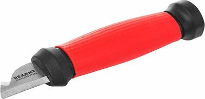 REXANT 12-4931 Нож монтажника, нержавеющая сталь, двухсторонняя заточка, лезвие 33мм REXANT