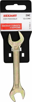 REXANT 12-5826-2 Ключ рожковый 12х13мм, желтый цинк REXANT 