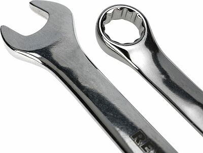 REXANT 12-5842 Набор ключей комбинированных (6-14, 17, 19, 22мм) 12 шт, CrV, зеркальное хромирование REXANT