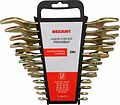 REXANT 12-5845-2 Набор ключей рожковых (6х7-30х32мм), 12 шт, желтый цинк REXANT
