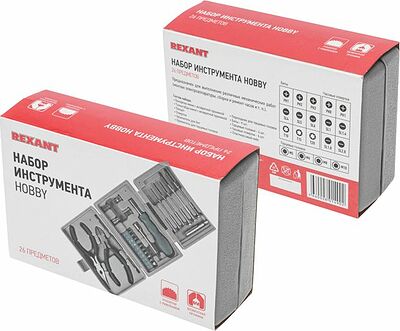 REXANT 12-6071 Набор инструментов HOBBY 26 предметов REXANT