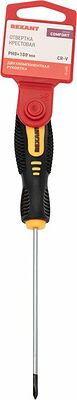 REXANT 12-6402 Отвертка крестовая PH0х100мм, двухкомпонентная рукоятка REXANT