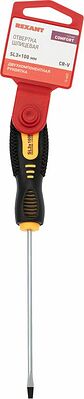REXANT 12-6421 Отвертка шлицевая SL3х100мм, двухкомпонентная рукоятка REXANT