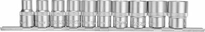 REXANT 12-8306 Набор торцевых головок 1/2, шестигранные, CrV, 10 шт., 10-22мм REXANT