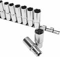 REXANT 12-8308 Набор удлиненных торцевых головок 1/2, шестигранные, CrV, 10 шт., 10-22мм REXANT