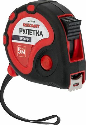 REXANT 12-9005 Рулетка измерительная Профи прорезиненный корпус, 5м х 19мм REXANT