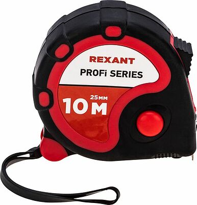 REXANT 12-9007 Рулетка измерительная Профи прорезиненный корпус, 10м х 25мм REXANT