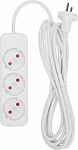 REXANT 13-4007 Удлинитель STANDARD 3 гнезда, 3м, 2х1,0мм², б/з, белый REXANT