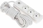REXANT 13-4111 Удлинитель PREMIUM 3 гнезда, 5м, 3х1,5мм², с/з, 2 USB, белый REXANT