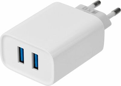 REXANT 16-0276 Сетевое зарядное устройство 2 x USB, 5V, 2,4 A, белое REXANT