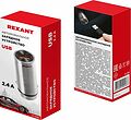 REXANT 16-0282 Зарядное устройство в прикуриватель REXANT USB, 5V, 2.4 A, черное