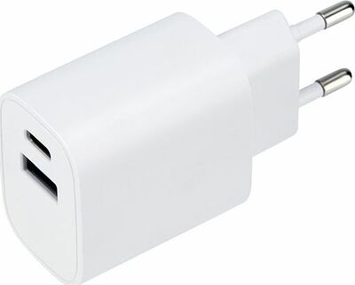 REXANT 16-0296 Сетевое зарядное устройство REXANT USB + Type-C, 5V, 2.4 A, белое