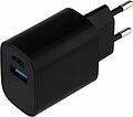 REXANT 16-0297 Сетевое зарядное устройство REXANT USB + Type-C, 5V, 2.4 A, черное