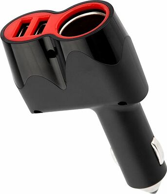 REXANT 16-0299 Автозарядка в прикуриватель REXANT АЗУ 2хUSB+гнездо, 12-24V, 5V,1 000mA